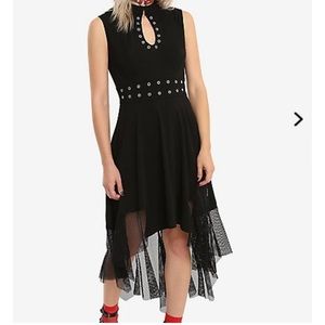 TRIPP Grommet Keyhole Fit & Flare Dress